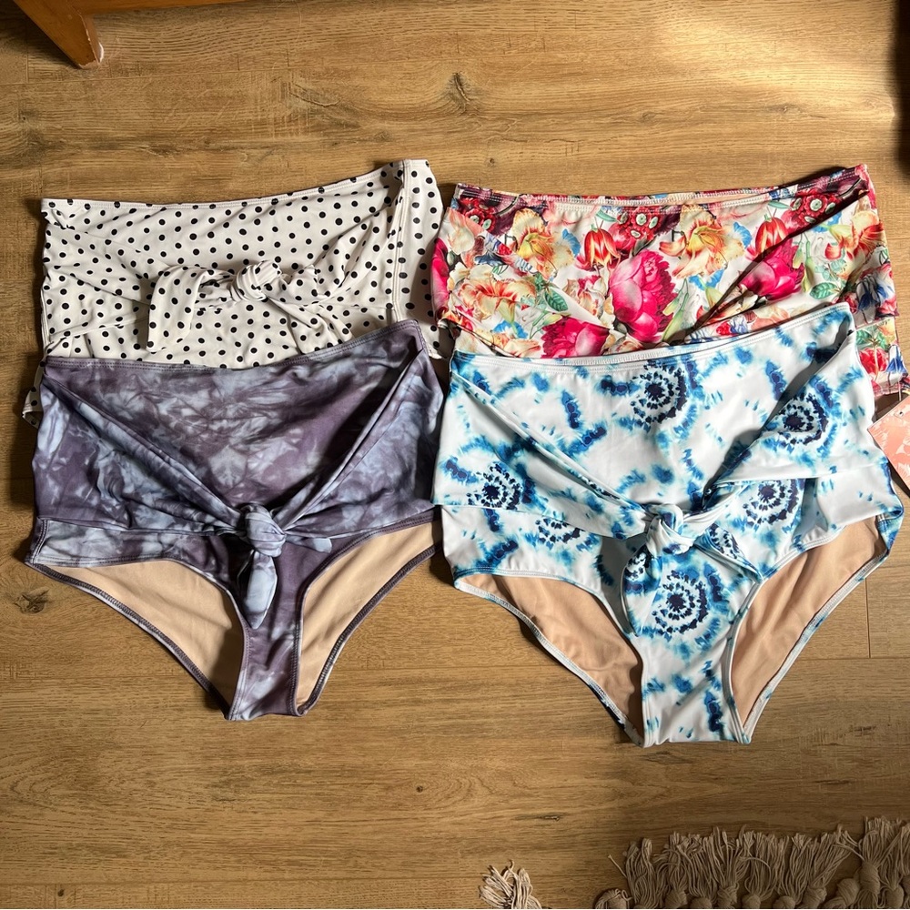 Bundle of 4 Kortni Jeane Tie-Front Bottoms